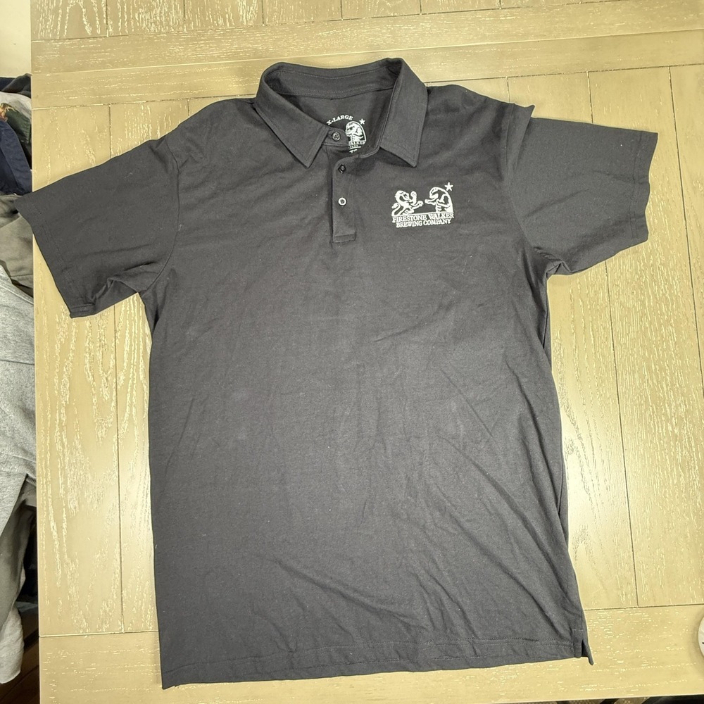 Firestone Walker Brewing Company Polo Shirt Mens XL Black Embroidered Logo Beer‎ - Picture 2 of 8